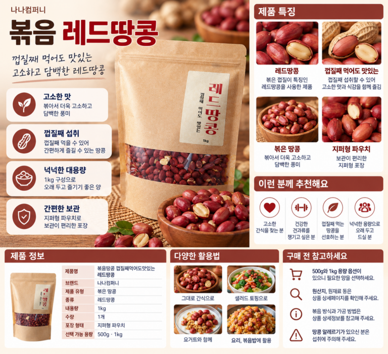 레드땅콩 효능, 볶은 땅콩으로 먹으면 뭐가 다를까?