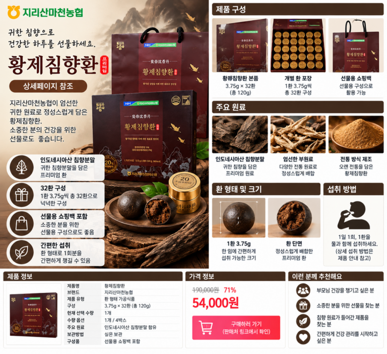 농협 황제침향환 프리미엄 32환 복용법 효능 언제 어떻게 챙길까?
