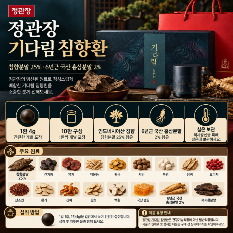 정관장 침향환 10환 성분 효능 가격, 대체 뭐가 들었길래?