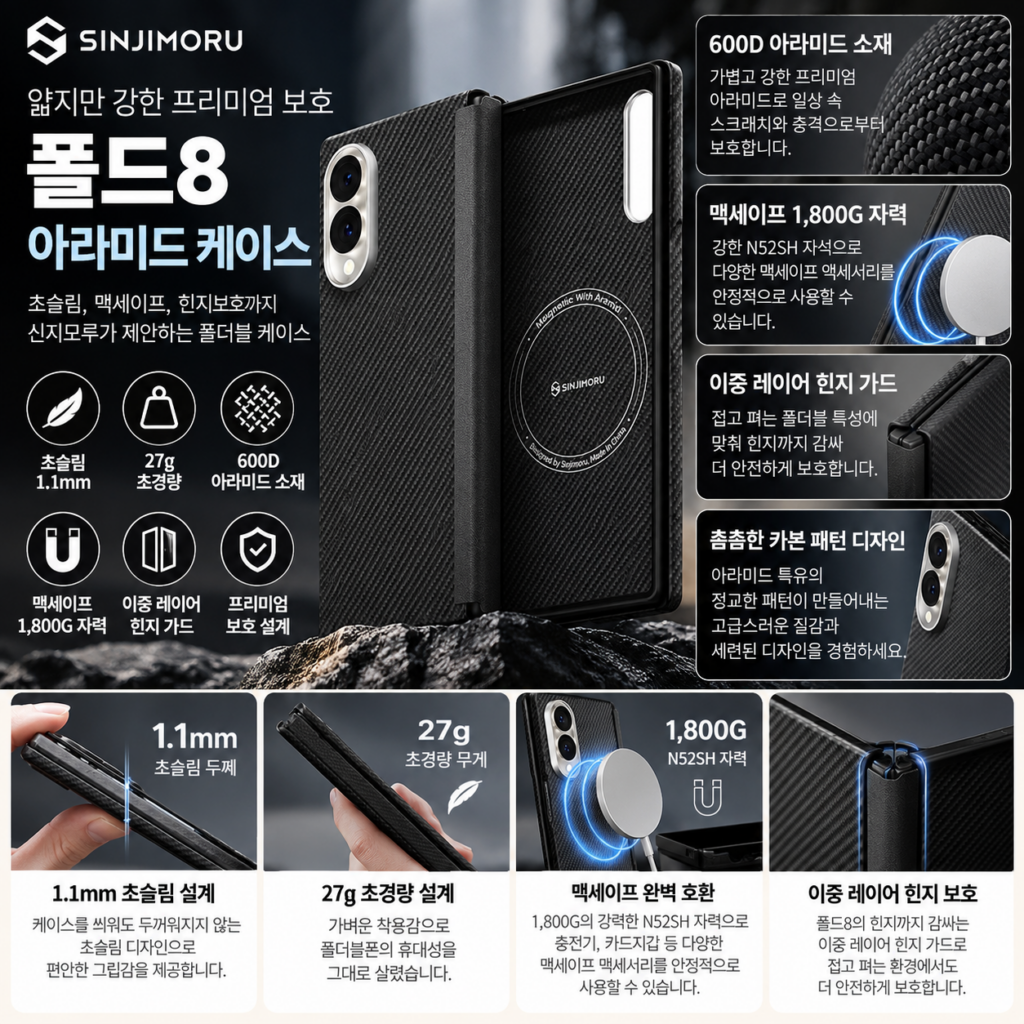 폴드8 아라미드 케이스, 신지모루 추천 왜 유독 눈에 띌까? 제품 이미지
