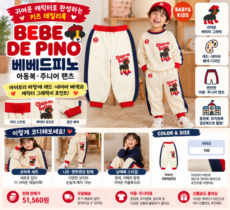 베베드피노 키티 아동복 찾는다면 백화점에서 눈여겨볼 상하복세트까지