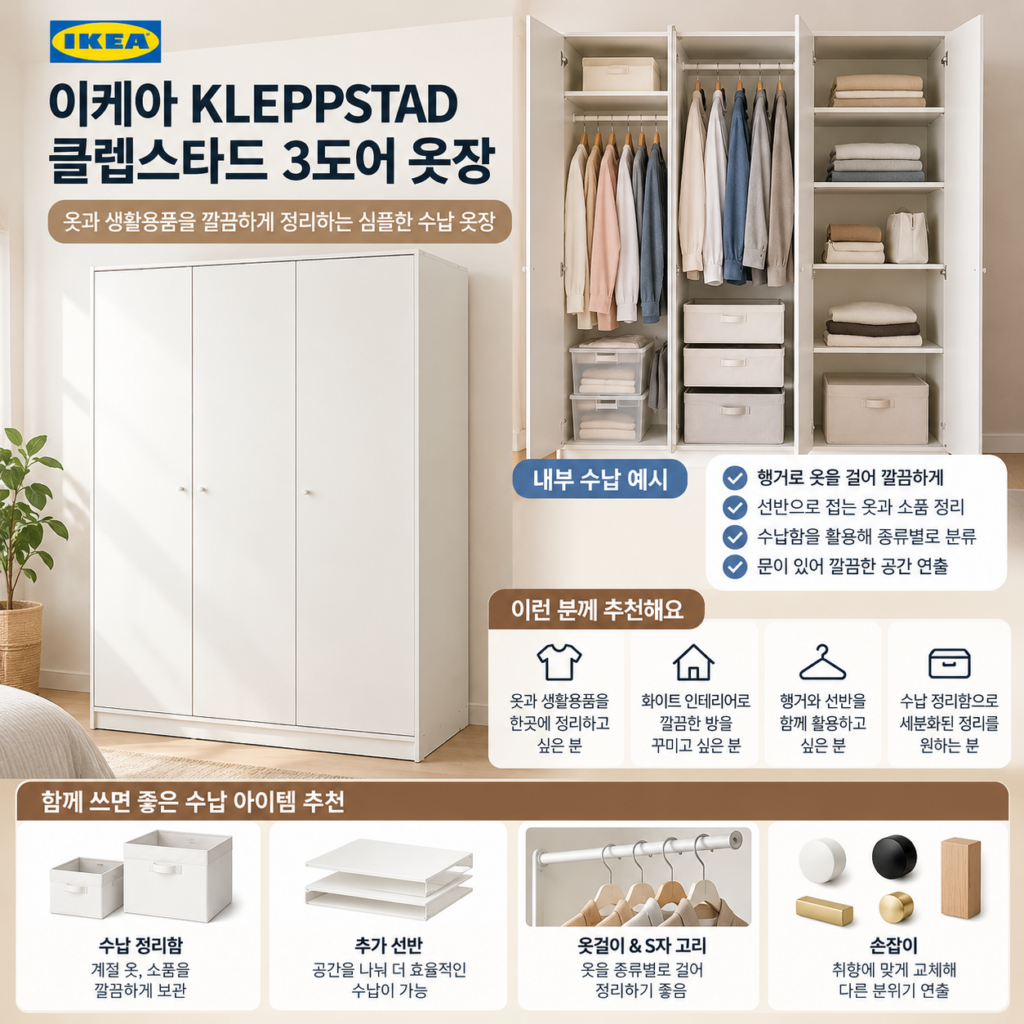 이케아 옷장 행거로 깔끔하게 정리하려면? 수납 정리함 선반 손잡이 추천까지 알아봤어요 제품 이미지
