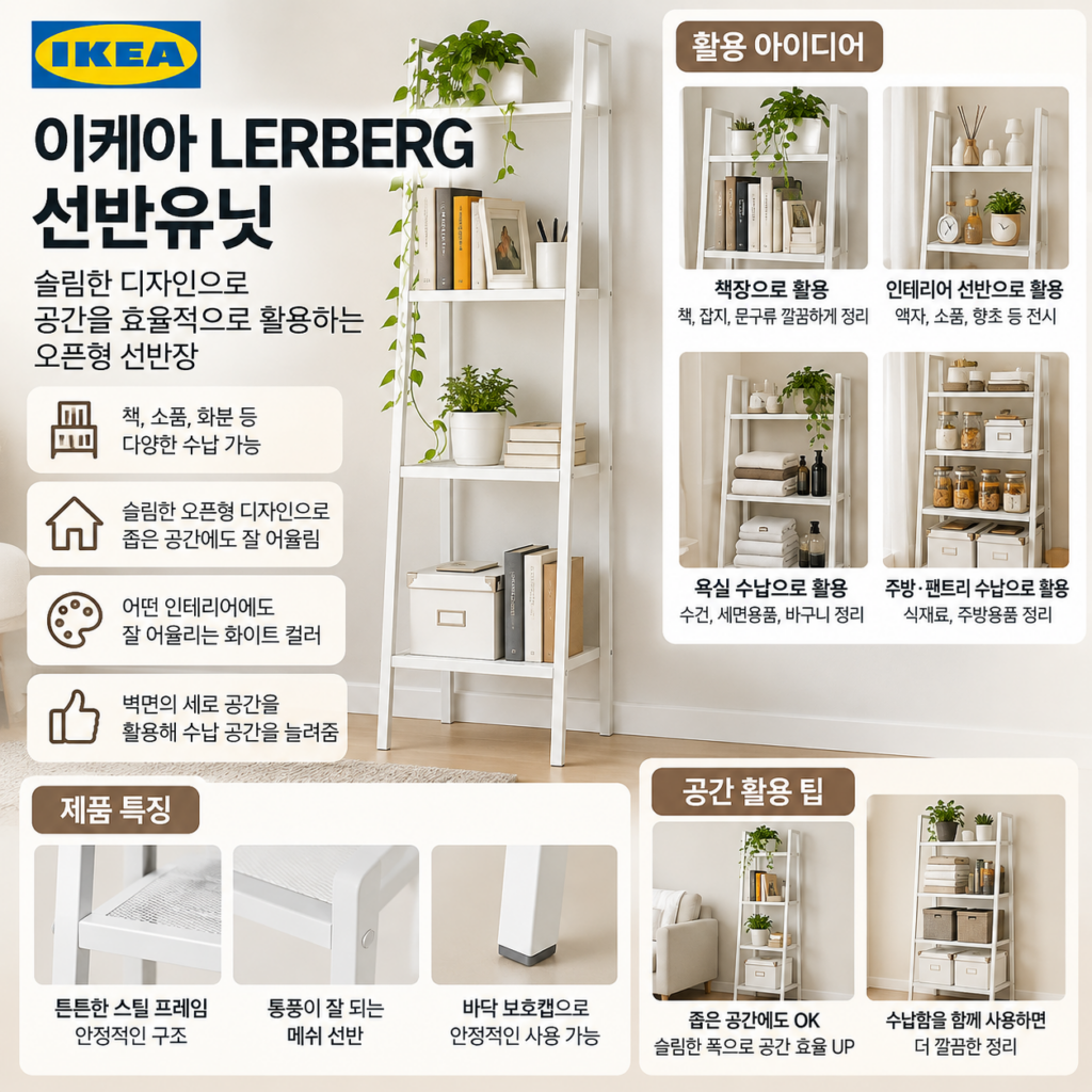 이케아 선반장 유닛 3단으로 수납 공간 늘려볼까? 책장까지 깔끔하게 정리하기 제품 이미지