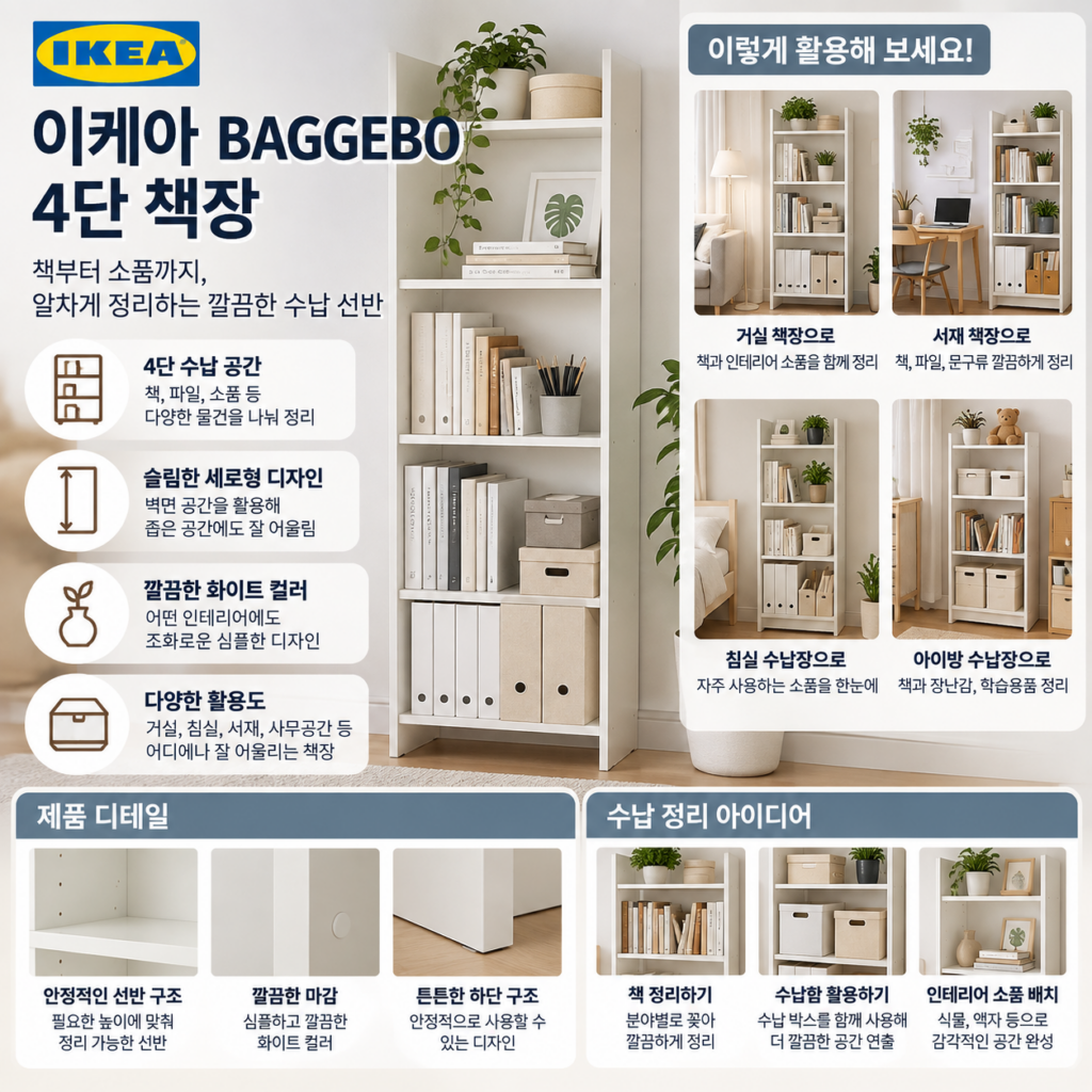 이케아 책장 선반으로 수납 공간 알차게 써볼까? 깔끔한 수납장 추천까지 제품 이미지