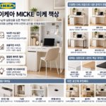 이케아 MICKE 미케 책상 다리 바꾸면 분위기가 달라질까? 원하는 상판에 맞춰 책상 꾸며보기